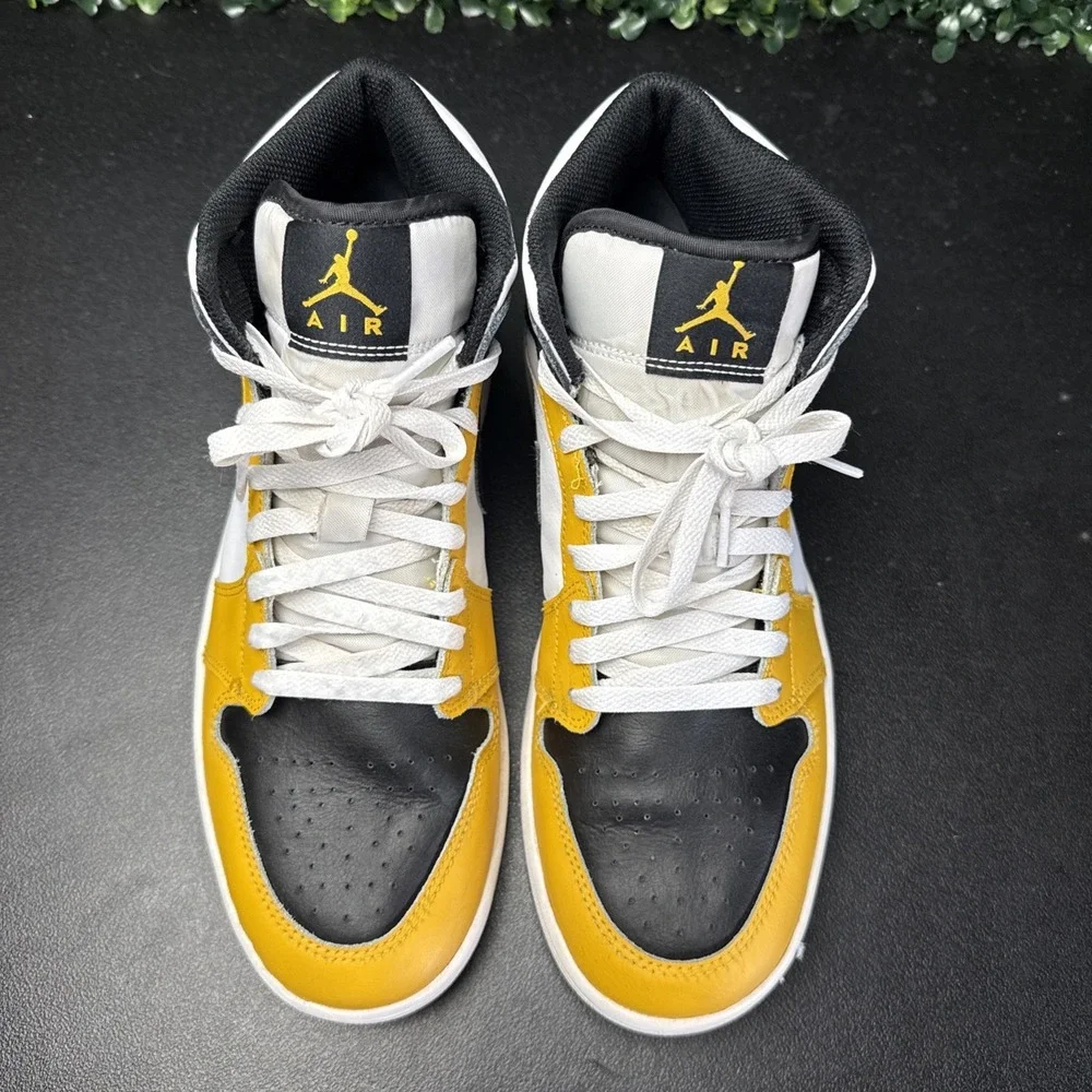 Jordan Air Jordan 1 Mid Yellow Men's Sneakers Size 9.5 DQ8426-701